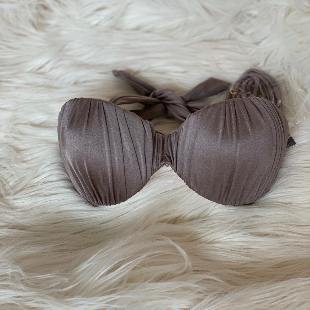 Victoria’s Secret Swim Taupe Tie Top in Size 32B